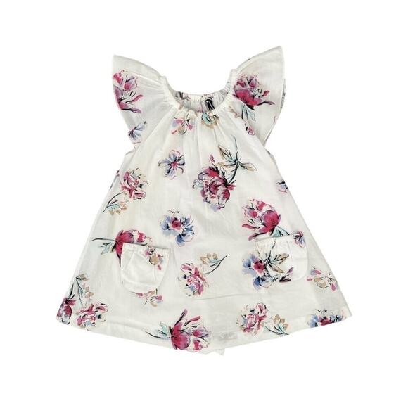 Joules NWT Suzannah White Floral Matching Set 6-9m - Picture 1 of 5